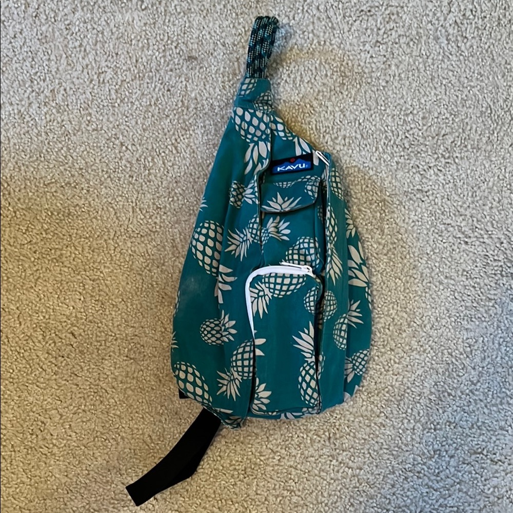 KAVU Teal Pineapple Sling Bag